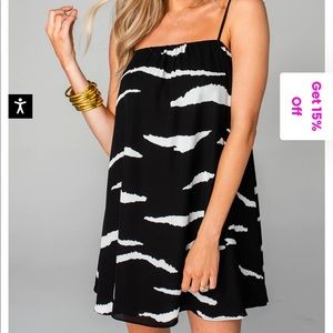 Buddy Love Rizzo Tie Shoulder Swing Dress